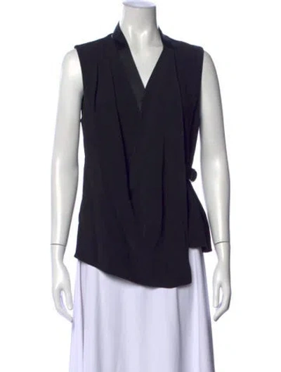 Pre-owned Alexander Wang V-neck Sleeveless Top In Black