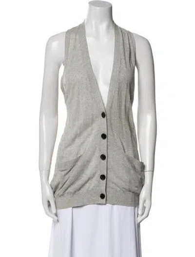 Pre-owned Alexander Wang V-neck Sleeveless Top In Blue