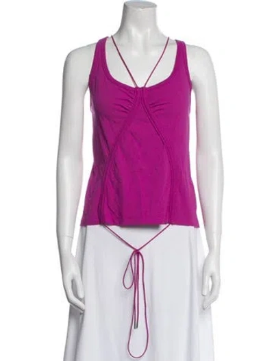 Pre-owned Alexander Wang V-neck Sleeveless Top W/ Tags In Purple