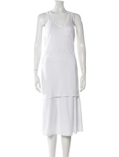 Pre-owned Alexander Wang V-neck Sleeveless Top In White