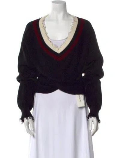 Pre-owned Alexander Wang V-neck Sweater In Black