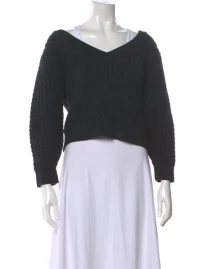 Pre-owned Alexander Wang V-neck Sweater In Black