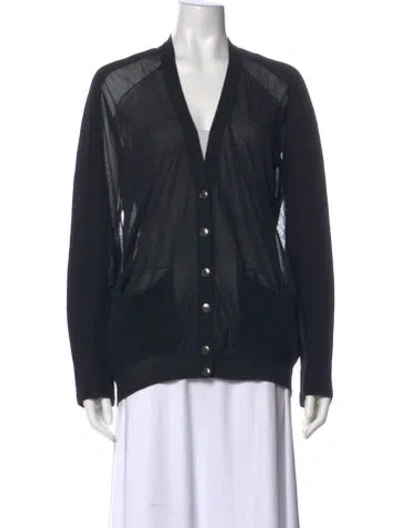 Pre-owned Alexander Wang V-neck Sweater In Black