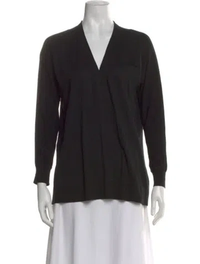 Pre-owned Alexander Wang V-neck Sweater In Black