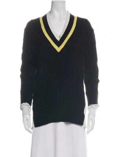 Pre-owned Alexander Wang V-neck Sweater In Black