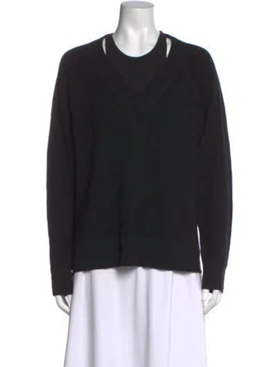 Pre-owned Alexander Wang V-neck Sweater In Black