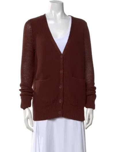 Pre-owned Alexander Wang V-neck Sweater In Brown