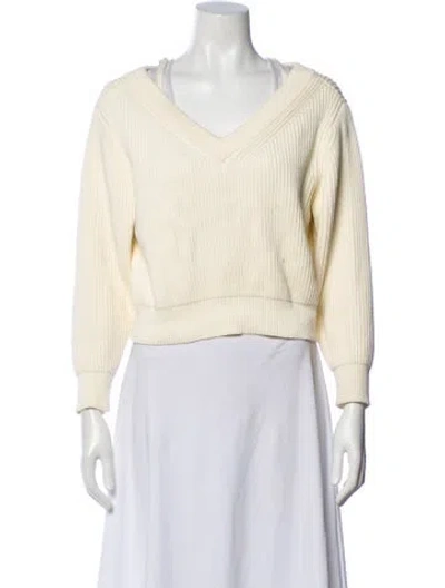 Pre-owned Alexander Wang V-neck Sweater In Neutral