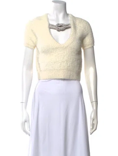 Pre-owned Alexander Wang V-neck Sweater In Neutral