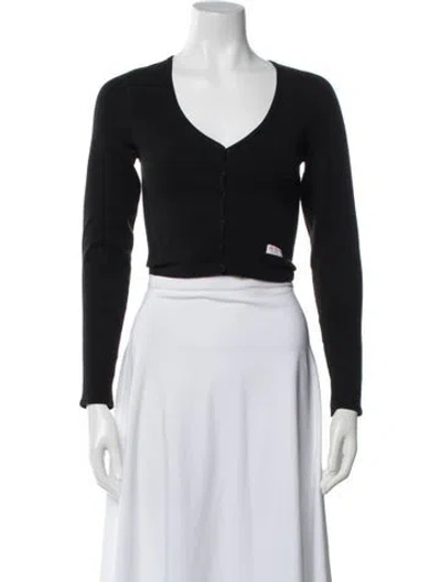 Pre-owned Alexander Wang V-neck Sweater W/ Tags In Black