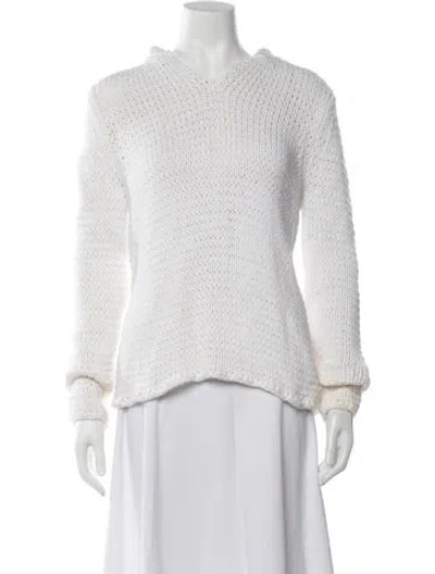 Pre-owned Alexander Wang V-neck Sweater In White
