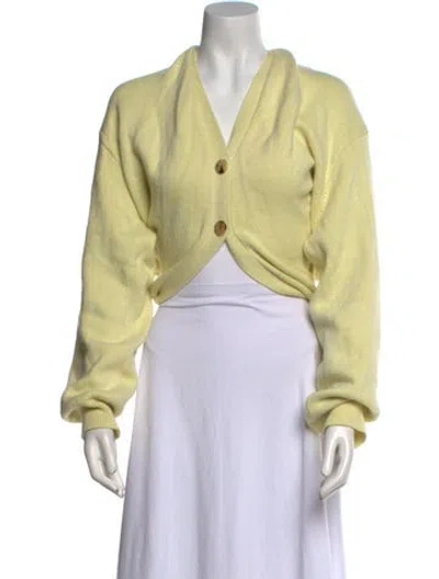 Pre-owned Alexander Wang V-neck Sweater In Yellow