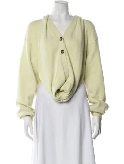 Pre-owned Alexander Wang V-neck Sweater In Yellow