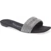 Alexander Wang Vy Crystal Embellished Slide Sandal In Black