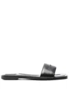 Alexander Wang Embossed-logo Slides In Black