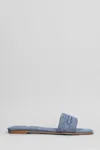 Alexander Wang Vy Pool Sandal In Denim In Blue