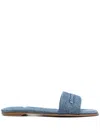 Alexander Wang Vy Pool Sandal In Denim In Blue