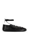 Alexander Wang Vyolette Lace Up Flat In Black