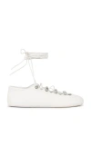 Alexander Wang Vyolette Lace Up Flat In White