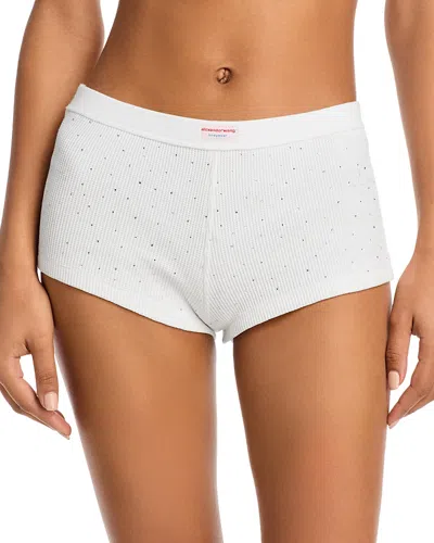 Alexander Wang Waffle Boyshort In White