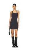 Alexander Wang Waffle Cami Dress In Black