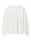 Alexander Wang Unisex Long Sleeve In Cotton Waffle Thermal In White