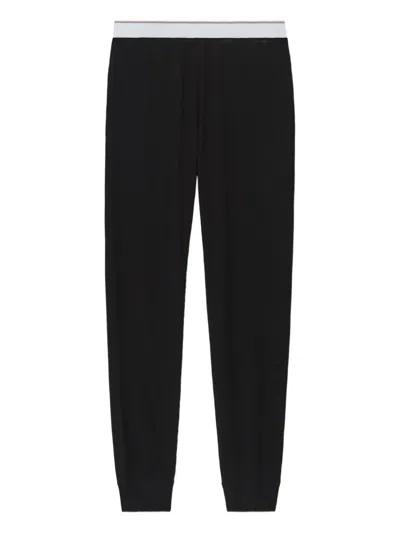 Alexander Wang Waffle Elasticated-waist Track Pants In Black