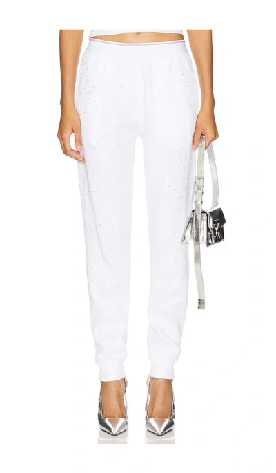 Alexander Wang Waffle Jogger Pant In White