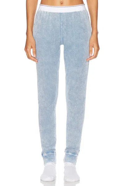 Alexander Wang Waffle Jogger In Washed Blue