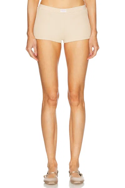 Alexander Wang Waffle Short In Doeskin