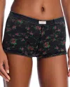 Alexander Wang Waffle Shorts In Washed Black Multi