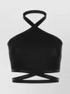 Alexander Wang Waist Cut-out Halter Top In Black