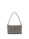 Alexander Wang Medium Heiress Shoulder Bag In Metallic Mesh With Crystal Rhinestones