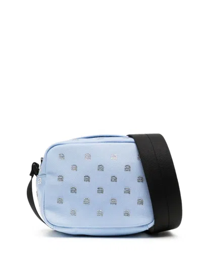 Alexander Wang Crystal-embellished Shoulder Bag In Blue