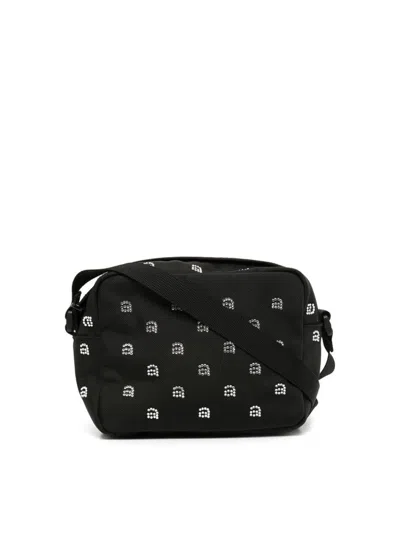 Alexander Wang Wangsport Crystal Logo Camera Bag In Black
