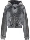 Alexander Wang Washed Feather Cotton Coats In Gray