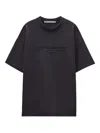 Alexander Wang Embossed Logo T-shirt In Black