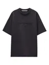 Alexander Wang Washed Jersey Oversized Unisex T-shirt Wth Logo Patch Clothing In Black