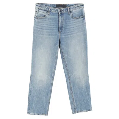 Alexander Wang Washed Mid-rise Jeans In Blue Cotton