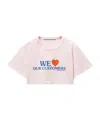 Alexander Wang We Love Our Customers-print Cotton T-shirt In Pink