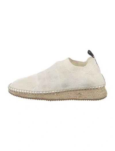 Pre-owned Alexander Wang Whipstitch Trim Espadrilles In White