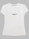 Alexander Wang White Gradient Logo Short Sleeve T-shirt In White