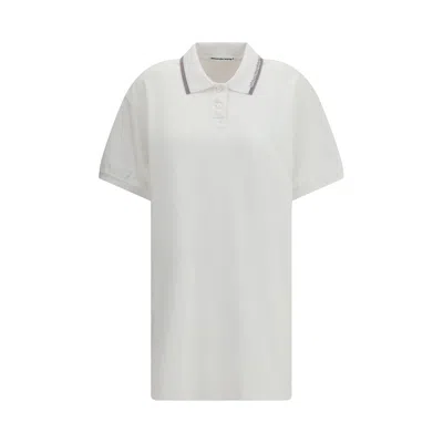 Alexander Wang White Cotton Casual Dress In Gray