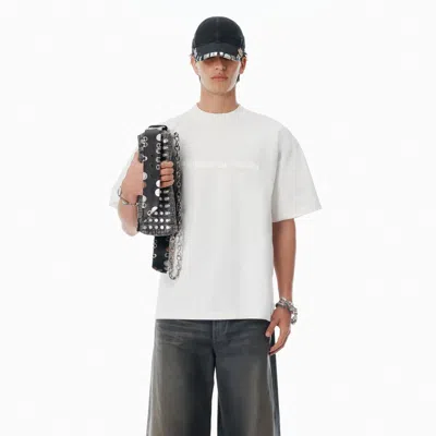 Alexander Wang White Cotton Oversized Logo Tee