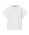 Alexander Wang Fitted Shrunken Tee With Classic Crew Neckline In White