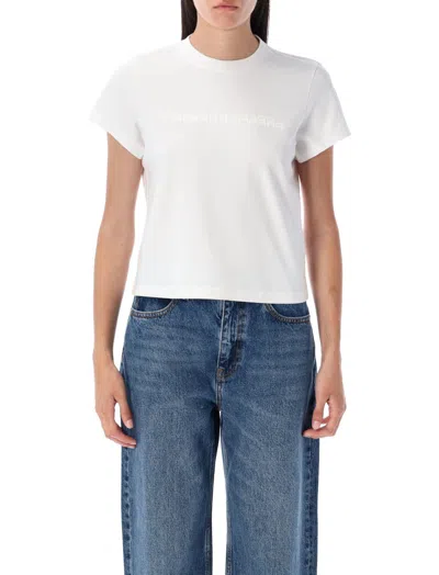 Alexander Wang White Cotton Shrunken Logo Tee