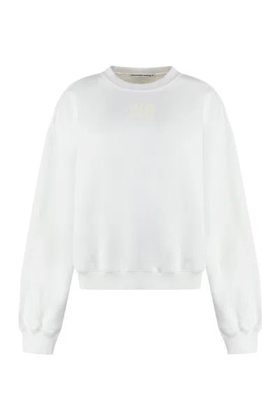 Alexander Wang Crew Neck Sweatshirt In White