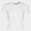 Alexander Wang Essential Shrunk Cotton Jersey T-shirt In White