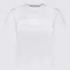 Alexander Wang Crew Neck Embroidered Short Sleeves Top In White