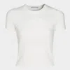 Alexander Wang Essential Shrunk Cotton Jersey T-shirt In White